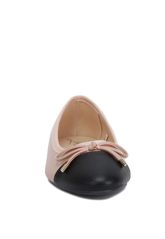 Minato Two Tone Ballet Flats - Affordable and Stylish Ballet Flats for Women