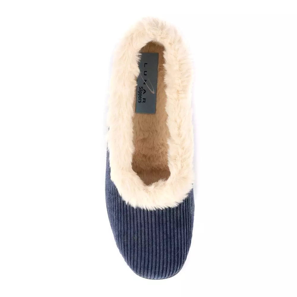 Navy Blue Ladies Bedroom Slippers - GLYNIS KLA154BL