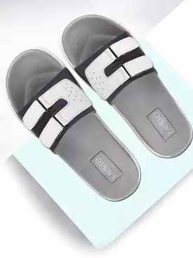 Navy Blue/White Slip-On Sliders Flip-Flops for Men