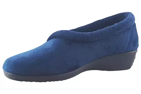 Navy Lunar Wedge Heel BRIDIE KLA100BL Ladies Bedroom Slippers - Result