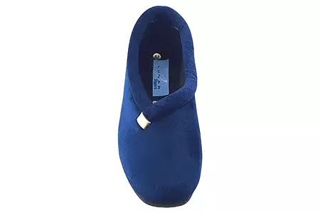 Navy Lunar Wedge Heel BRIDIE KLA100BL Ladies Bedroom Slippers - Result