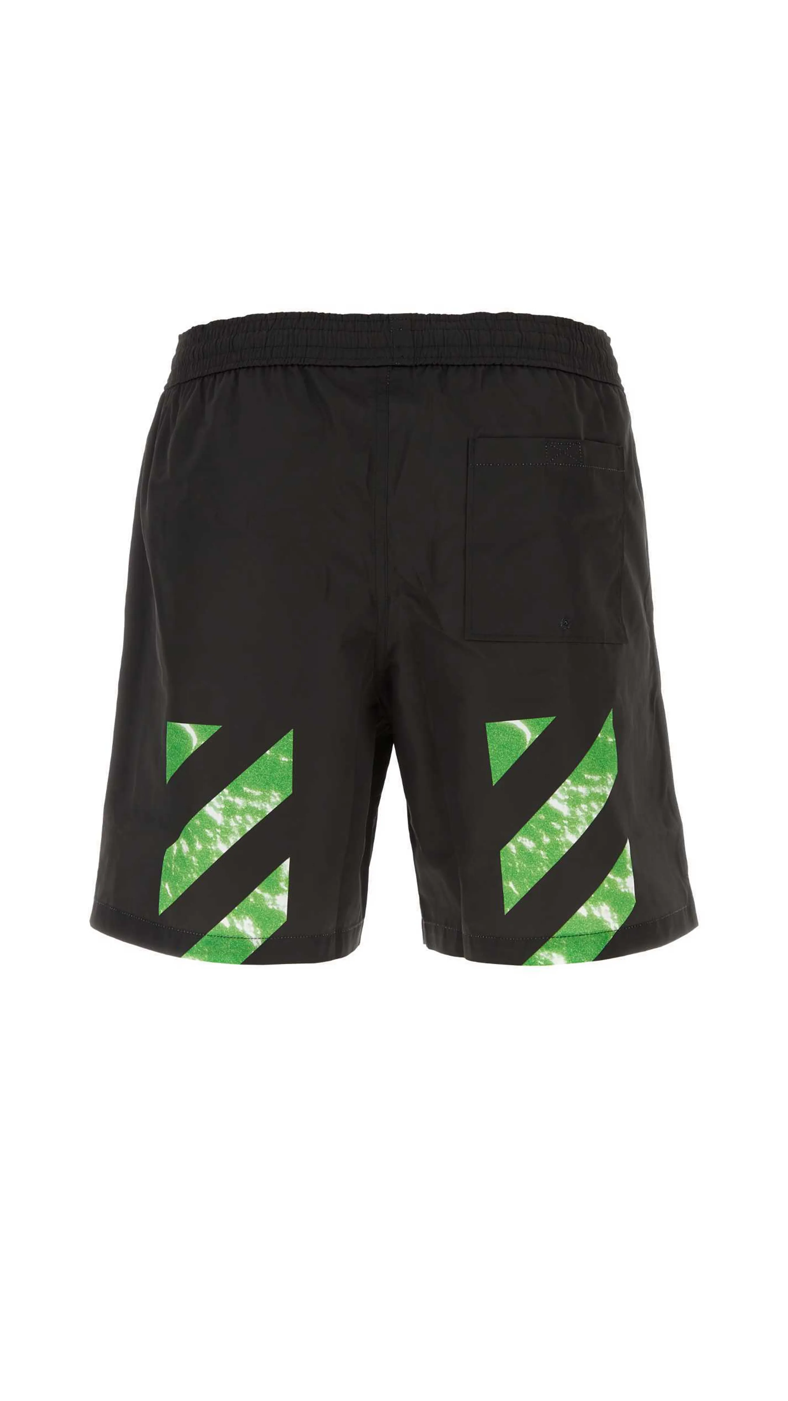 Off-White Swimwear- Black/Green