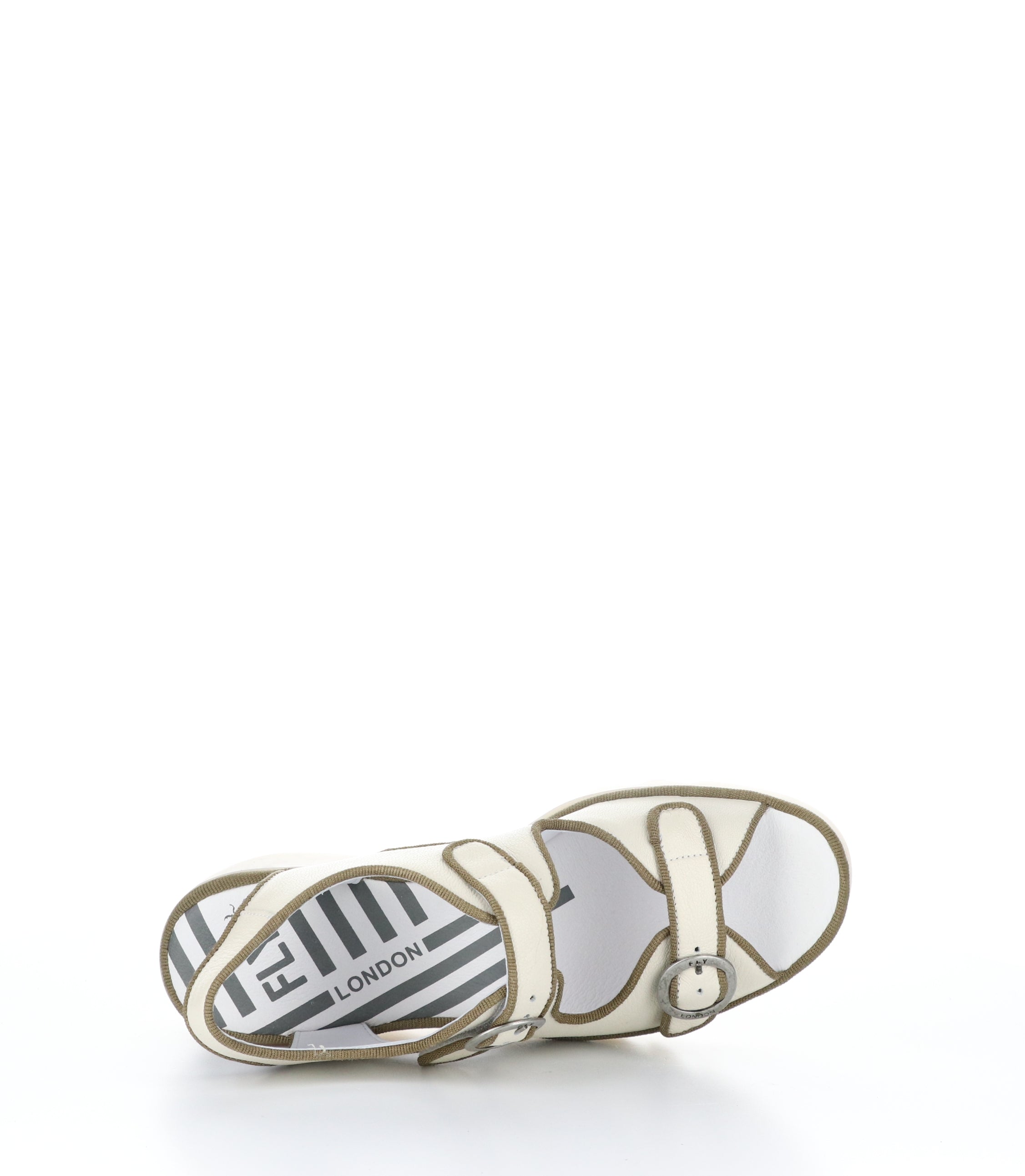 Off White Wedge Sandals by BARA355FLY