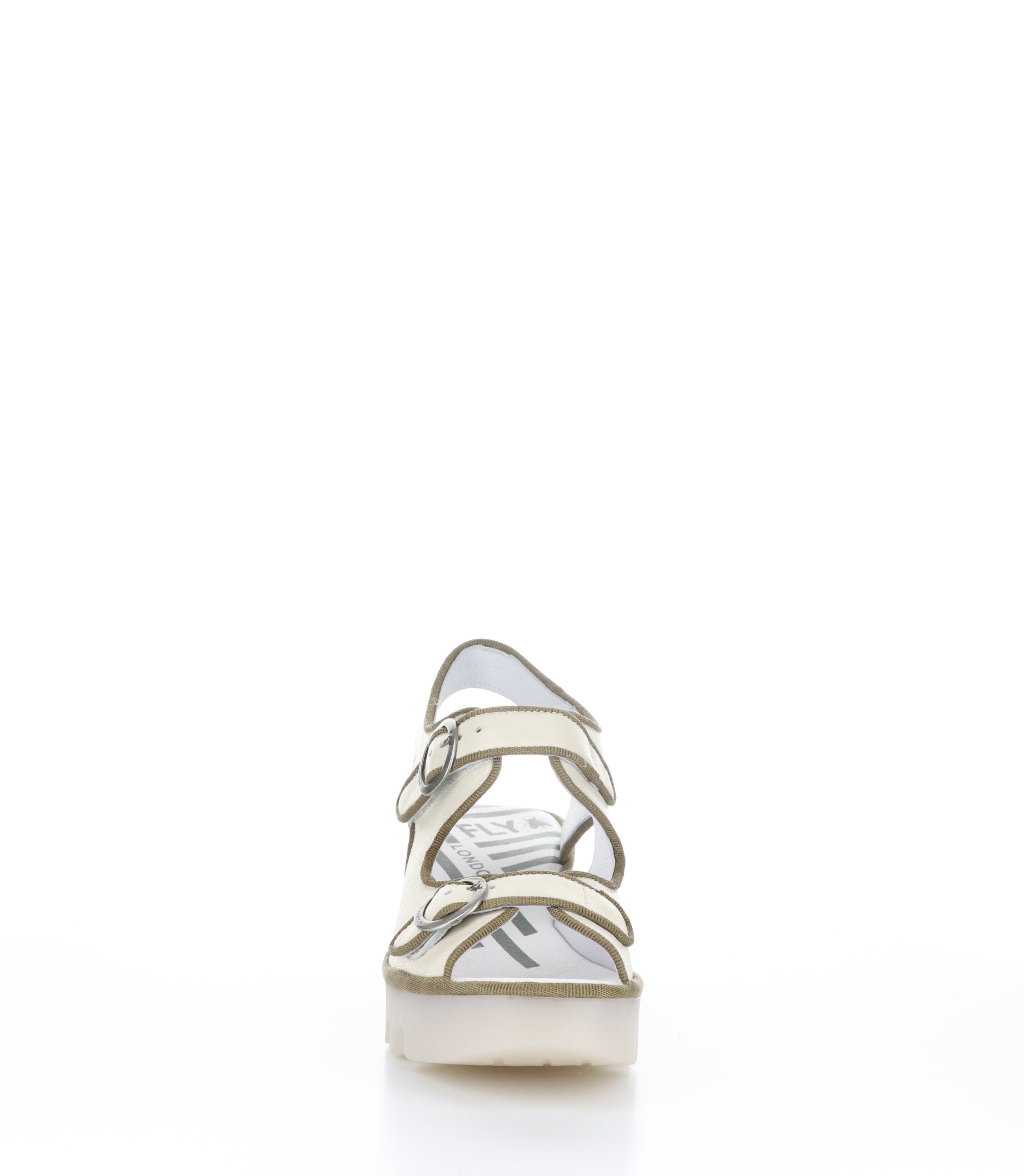 Off White Wedge Sandals by BARA355FLY