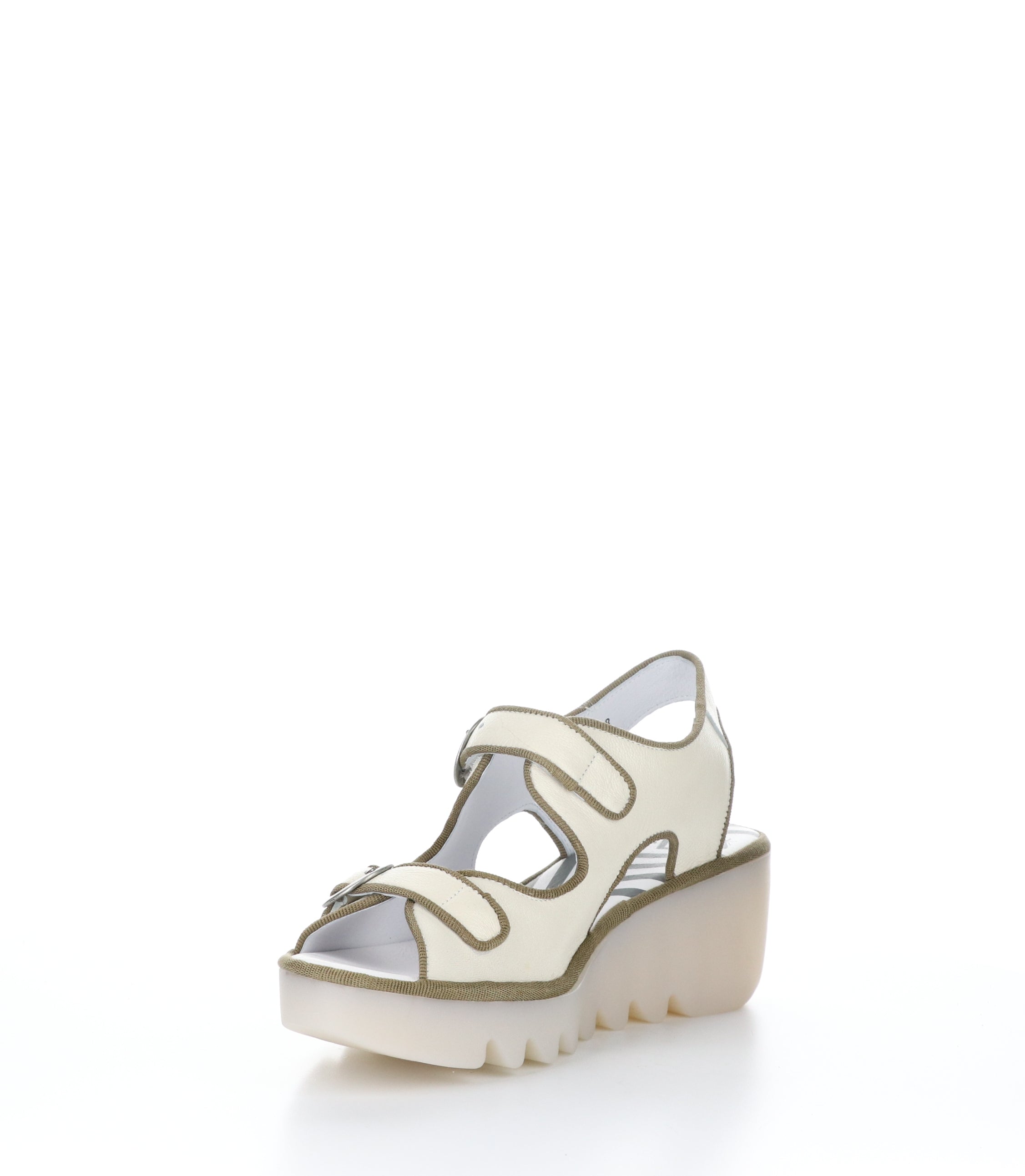 Off White Wedge Sandals by BARA355FLY