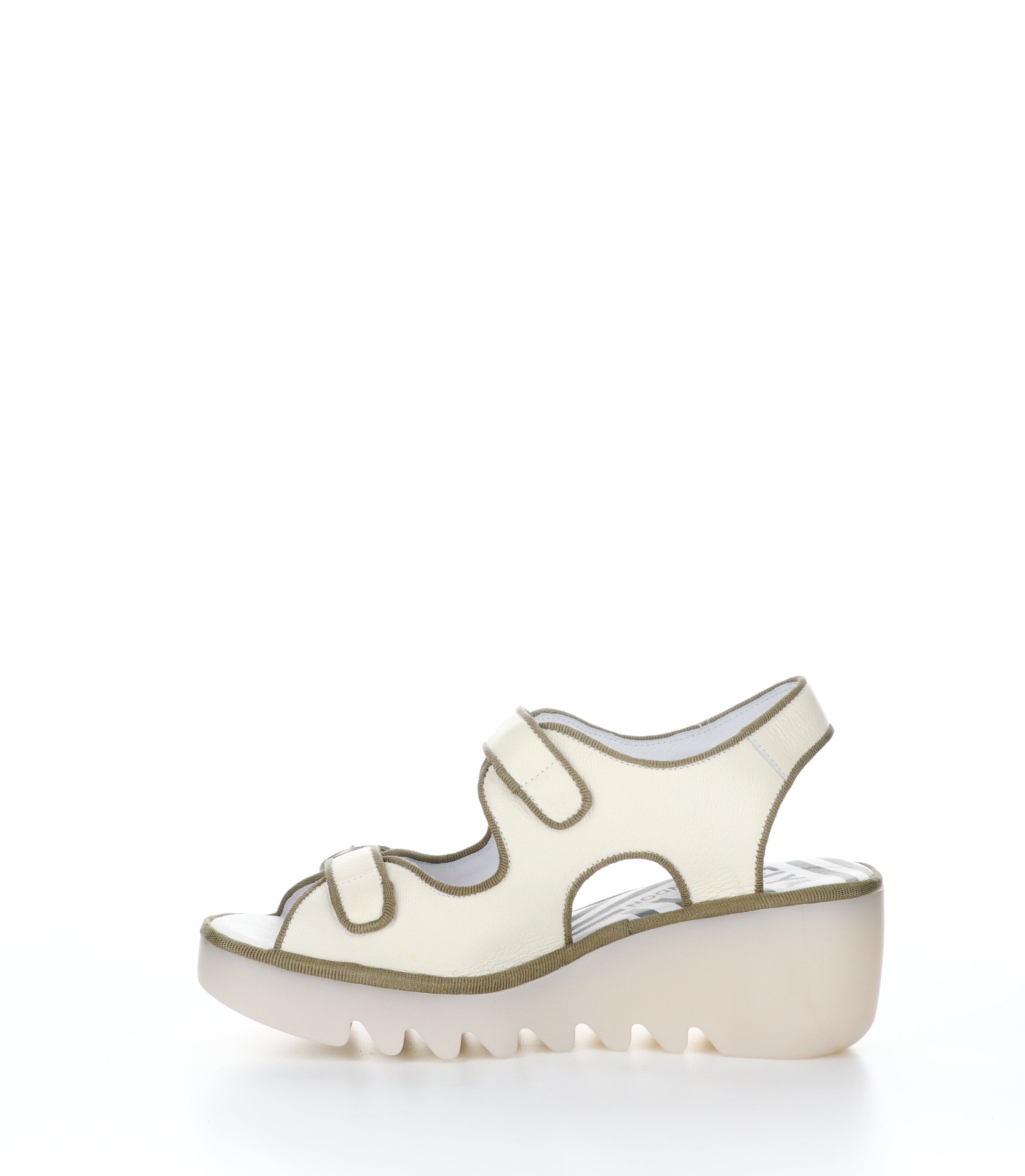 Off White Wedge Sandals by BARA355FLY