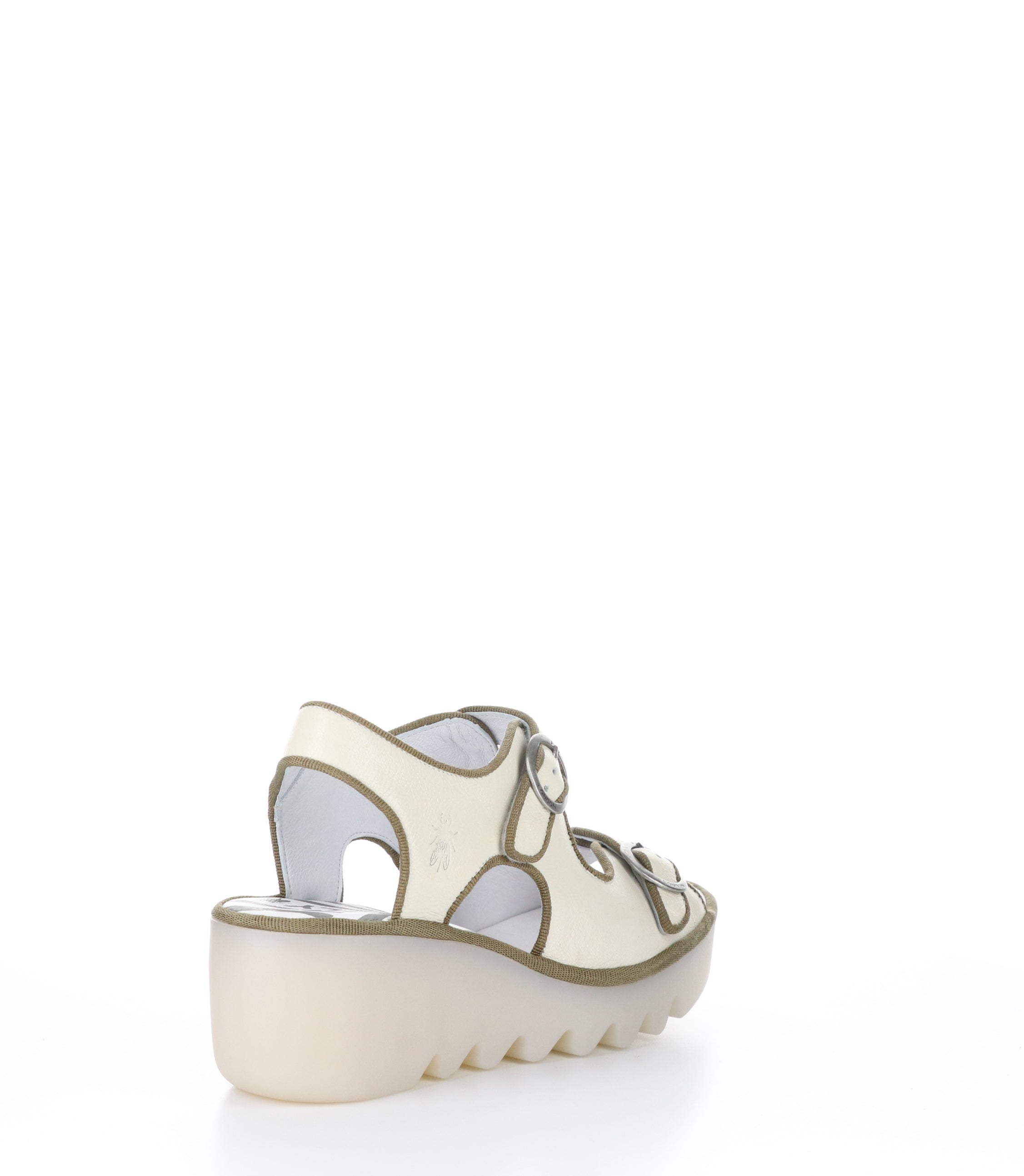 Off White Wedge Sandals by BARA355FLY