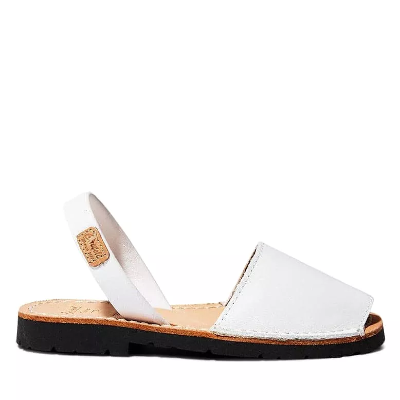 Open Toe Leather Menorcan Sandal for Kids - Iker 1097 Piel