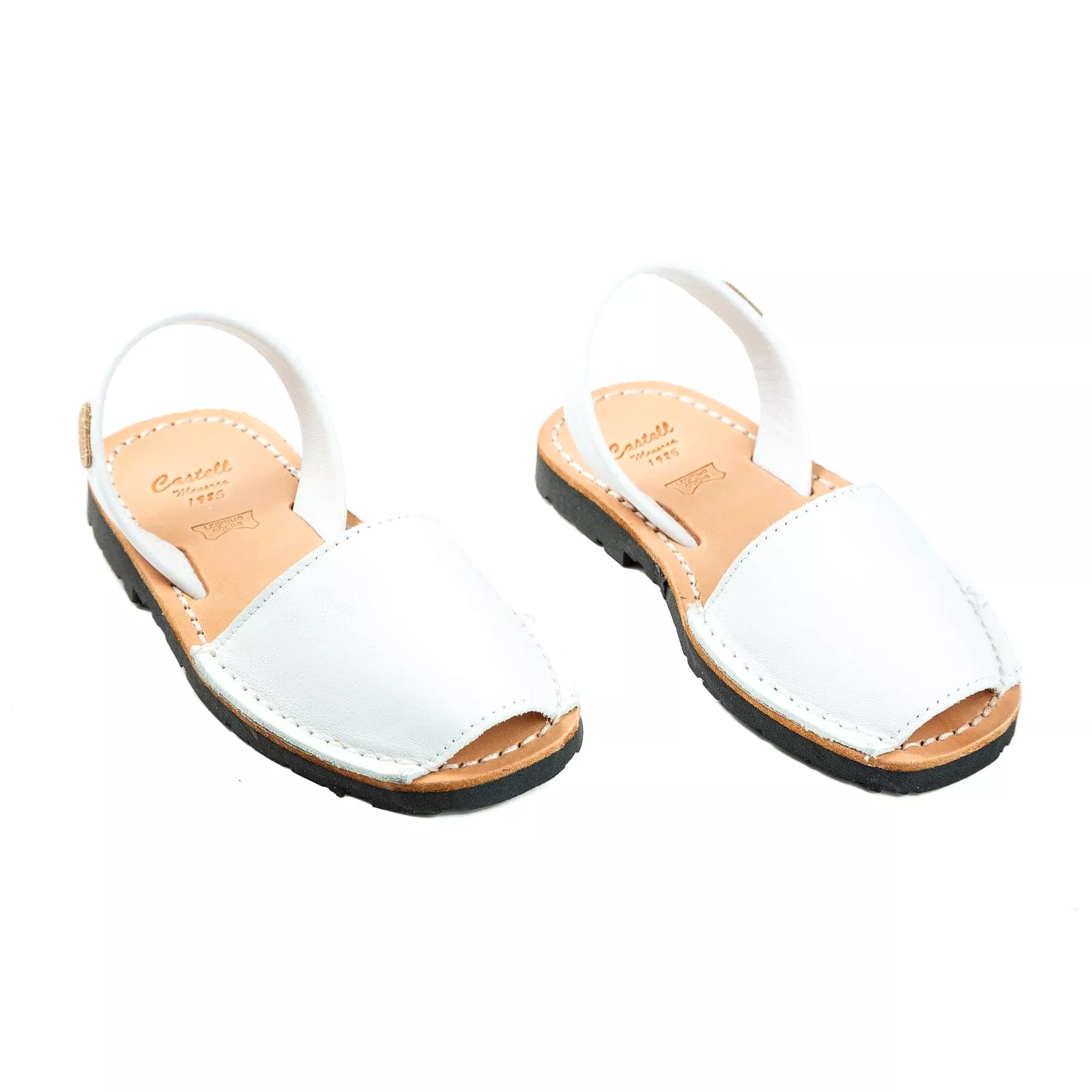 Open Toe Leather Menorcan Sandal for Kids - Iker 1097 Piel