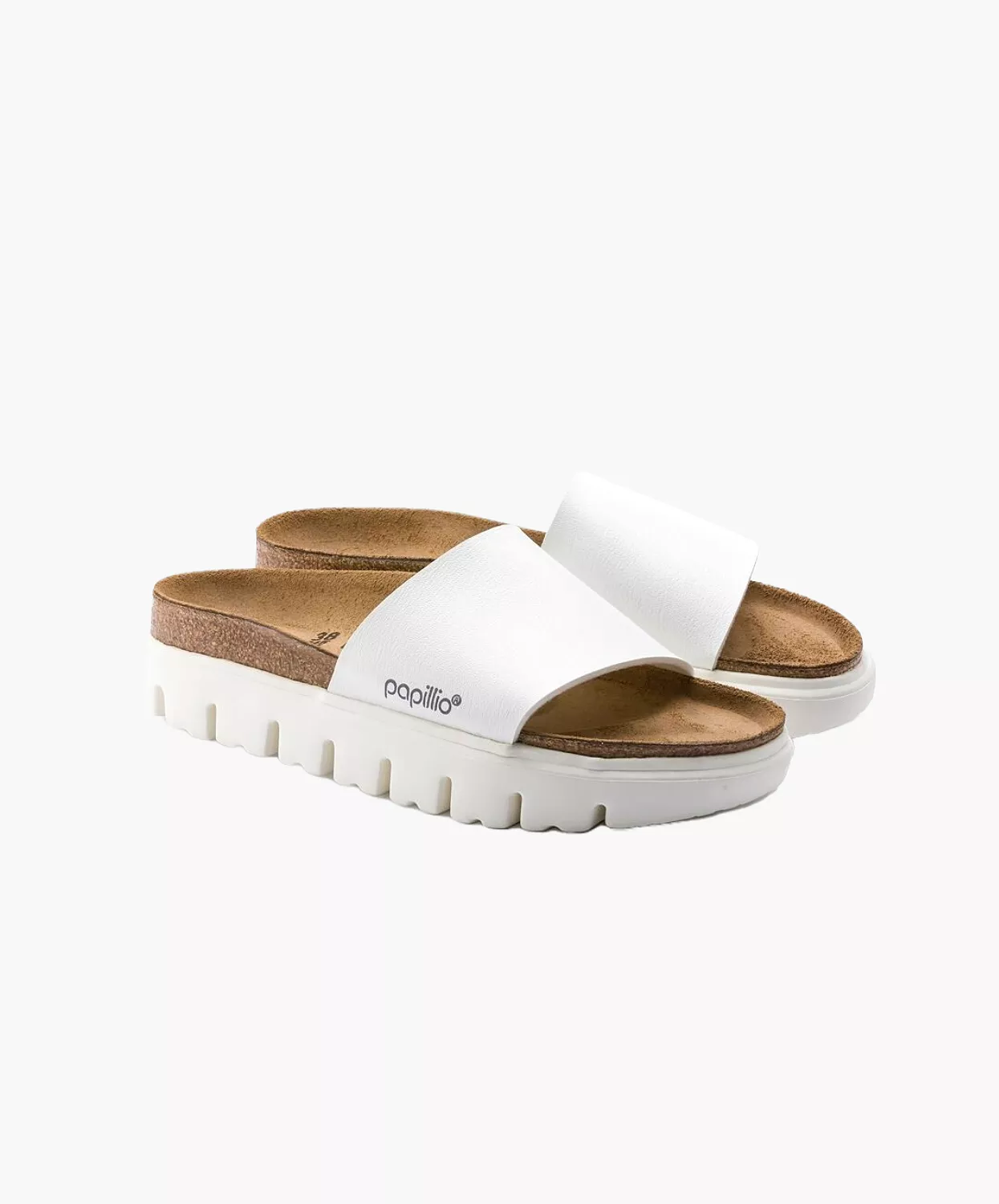 Papillio Chunky White Birko-Flor Sandals
