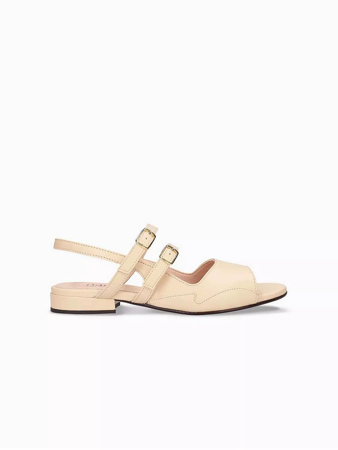 Pax Vegan Apple Leather Beige Slingback Sandals