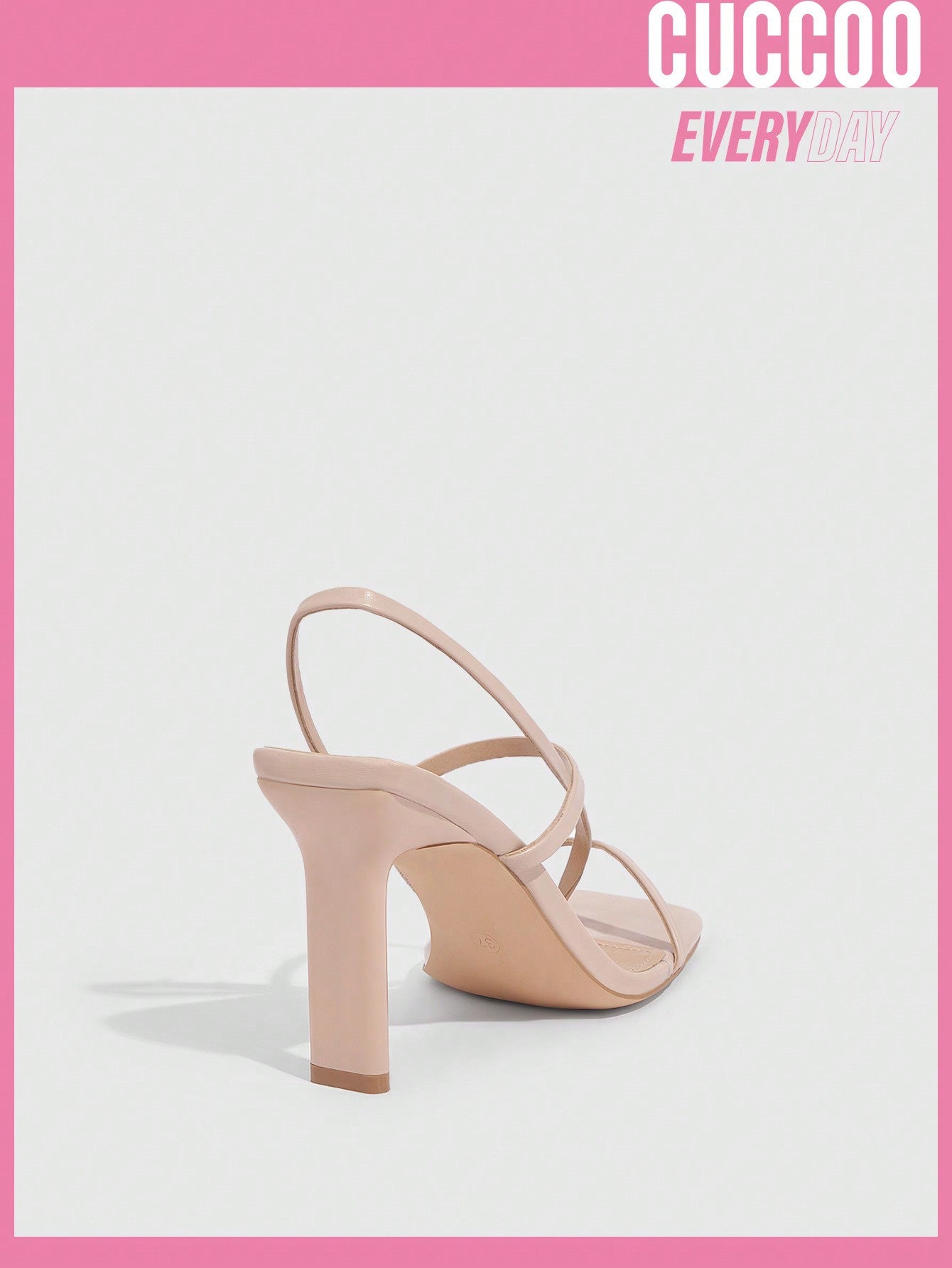 Peep Toe Slip-On High Heel Sandals for Women's Spring and Summer Fashion.