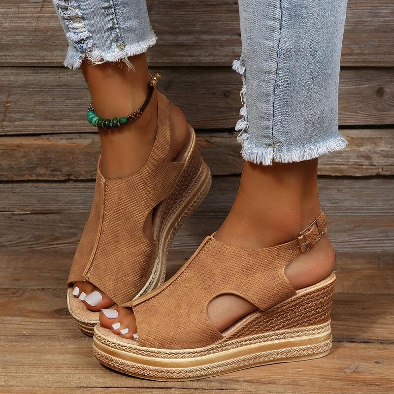 Peep Toe Wedge Sandals - Buy trendy wedge sandals online now