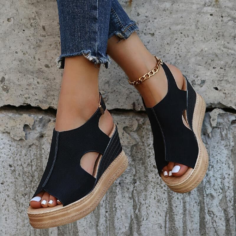 Peep Toe Wedge Sandals - Buy trendy wedge sandals online now