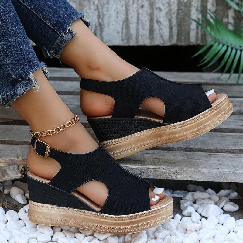 Peep Toe Wedge Sandals - Buy trendy wedge sandals online now