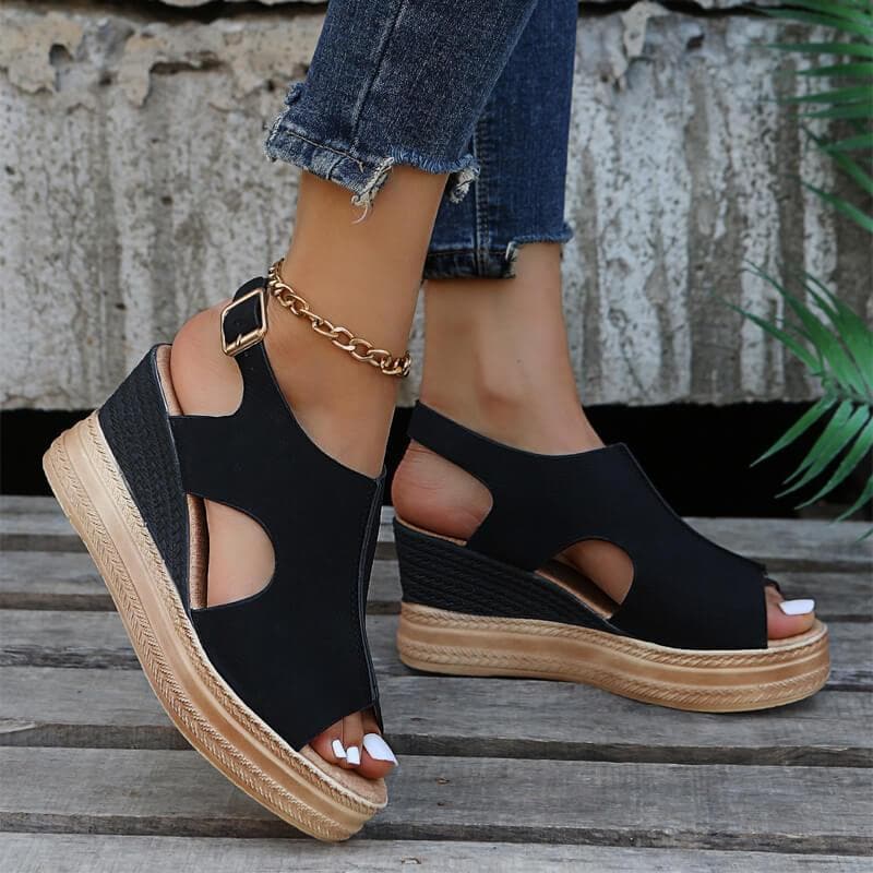 Peep Toe Wedge Sandals - Buy trendy wedge sandals online now