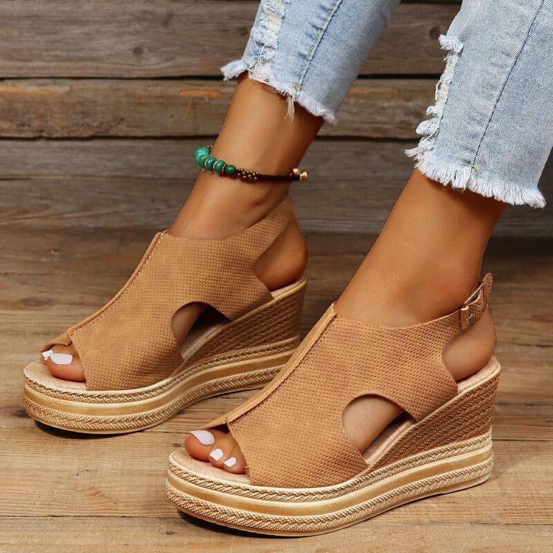 Peep Toe Wedge Sandals - Buy trendy wedge sandals online now