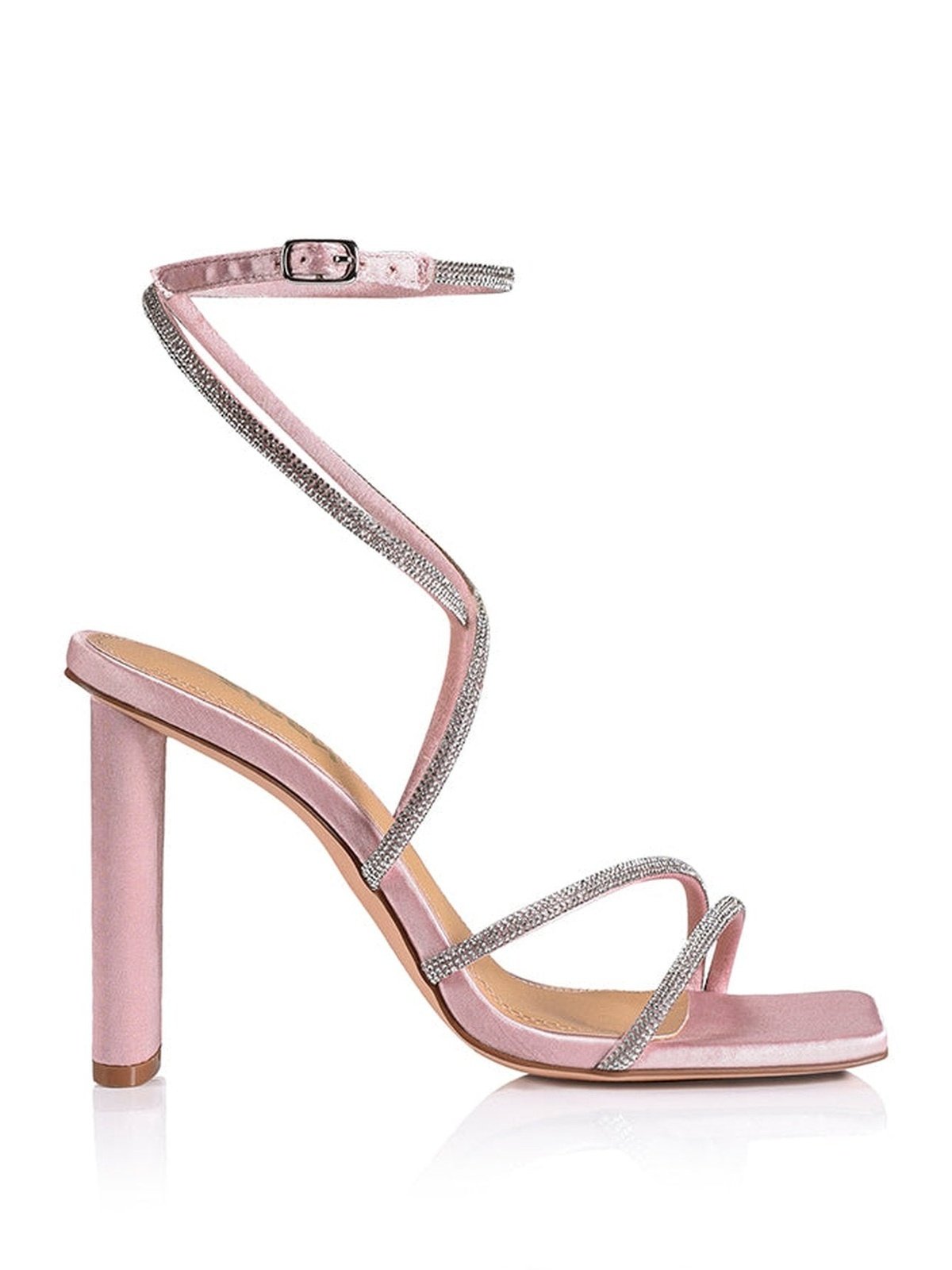 Pia Block Heel Sandals - Pink Satin/ Glitter - Top Search Result on Google