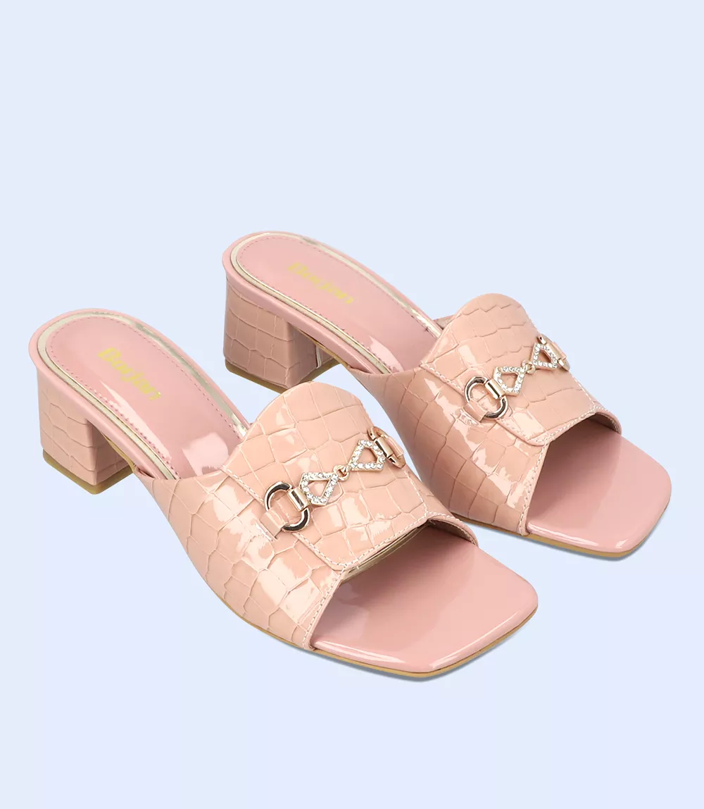 Pink Women Slipper Heel BW9367-T