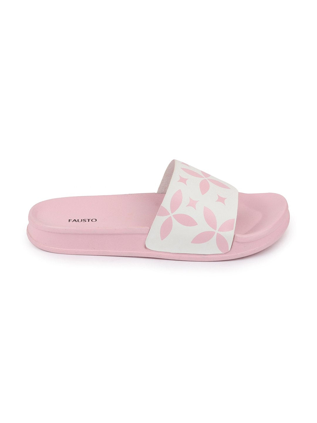 Pink/White Women's Outdoor Slider Flip Flops