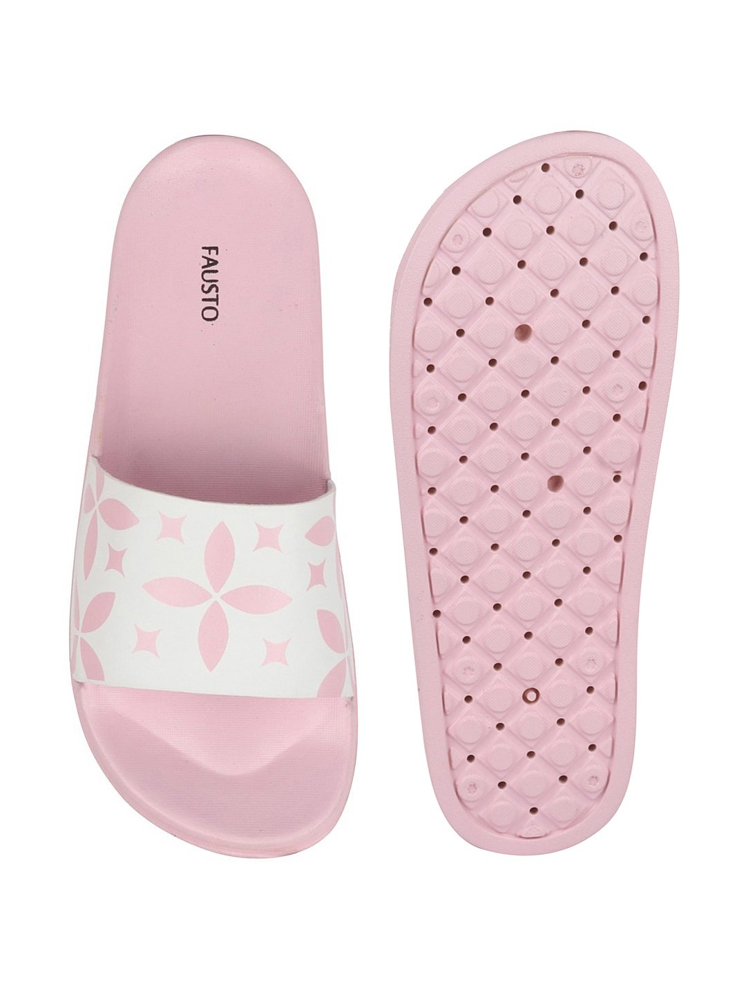 Pink/White Women's Outdoor Slider Flip Flops