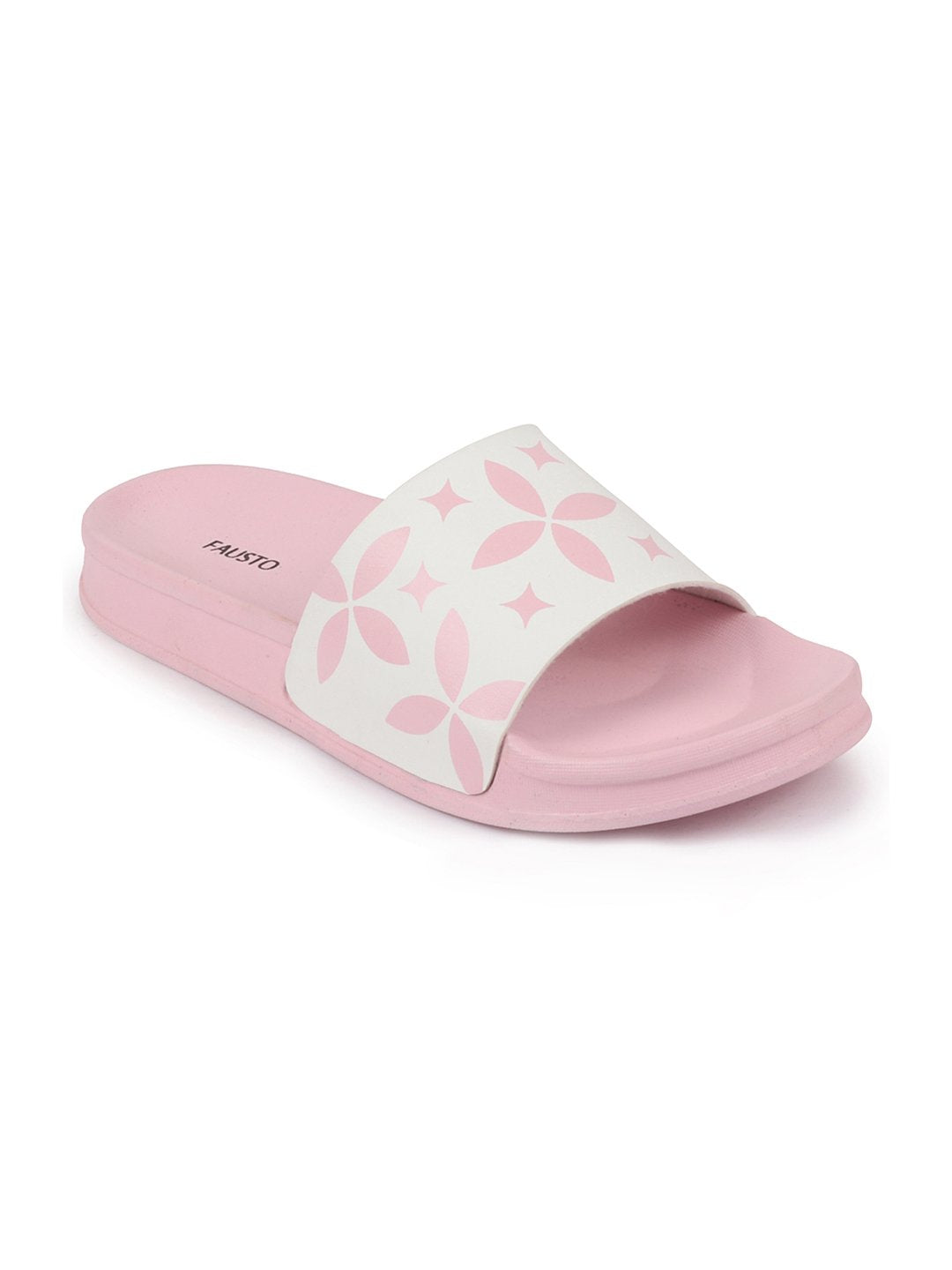 Pink/White Women's Outdoor Slider Flip Flops