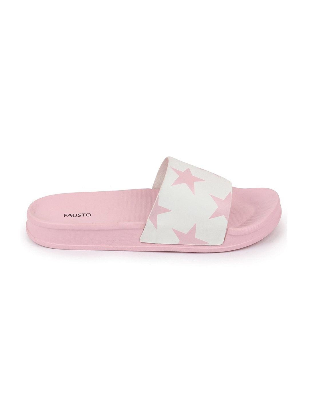 Pink/White Women's Outdoor Slider Flip Flops