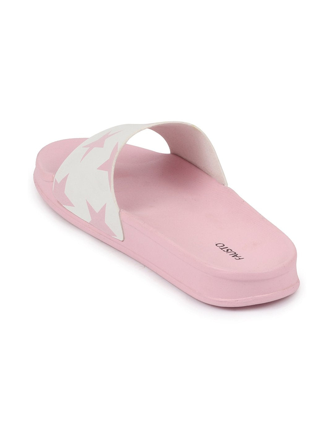 Pink/White Women's Outdoor Slider Flip Flops