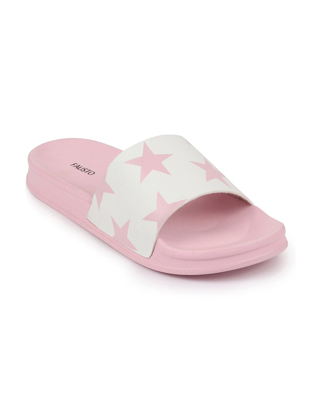 Pink/White Women's Outdoor Slider Flip Flops