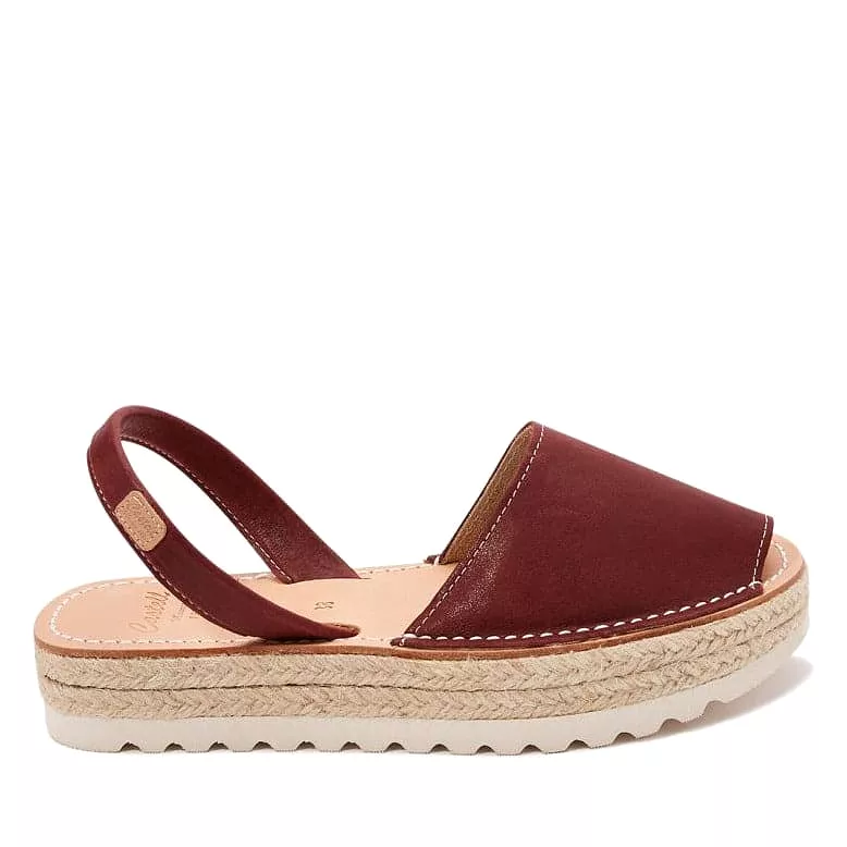 Platform Leather Menorcan Sandal for Women - Double 1979 Tuscany