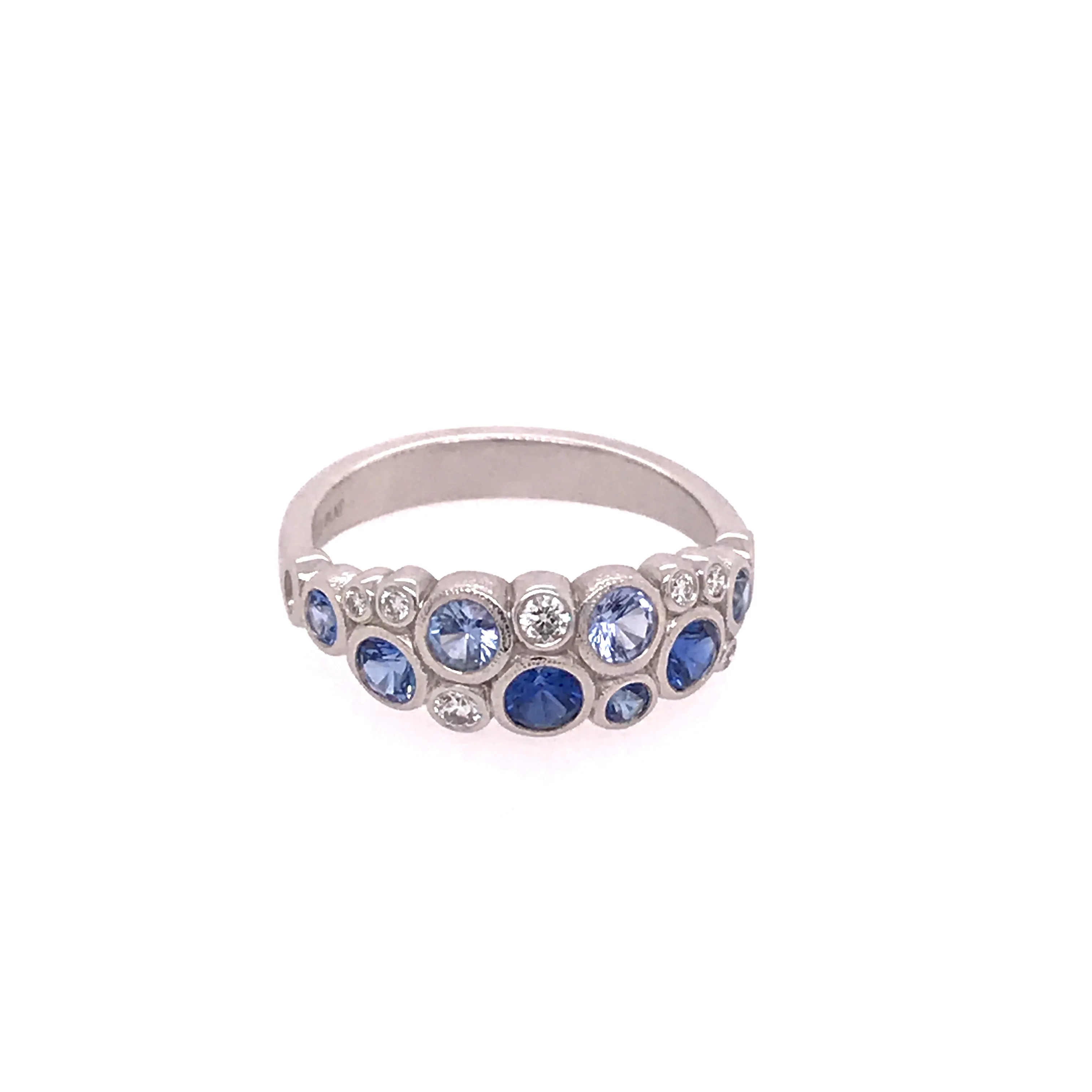 Platinum, Sapphire, and Diamond Ring - Buy Online, Free Shipping