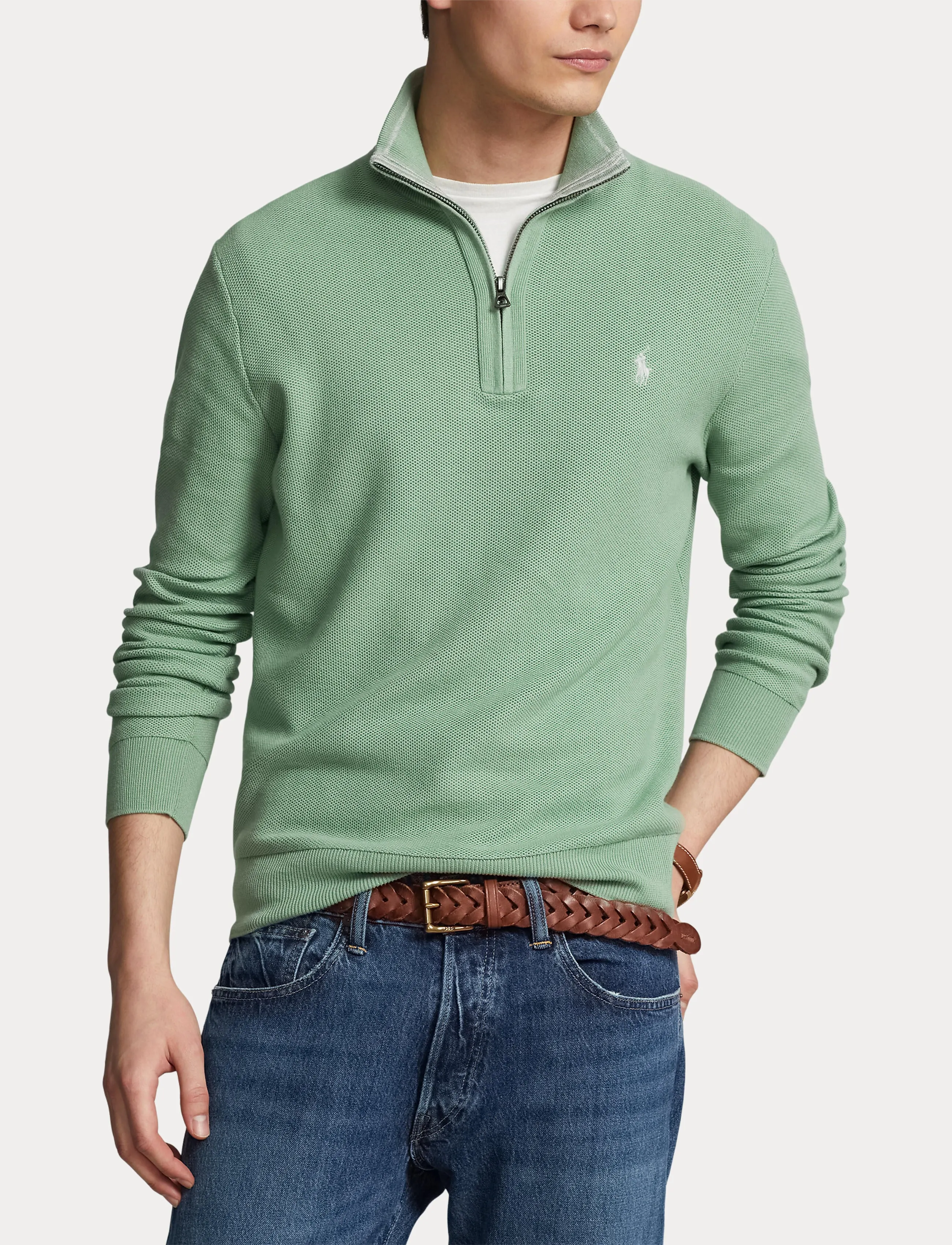 Polo Ralph Lauren Long Sleeve Pullover in Pistachio