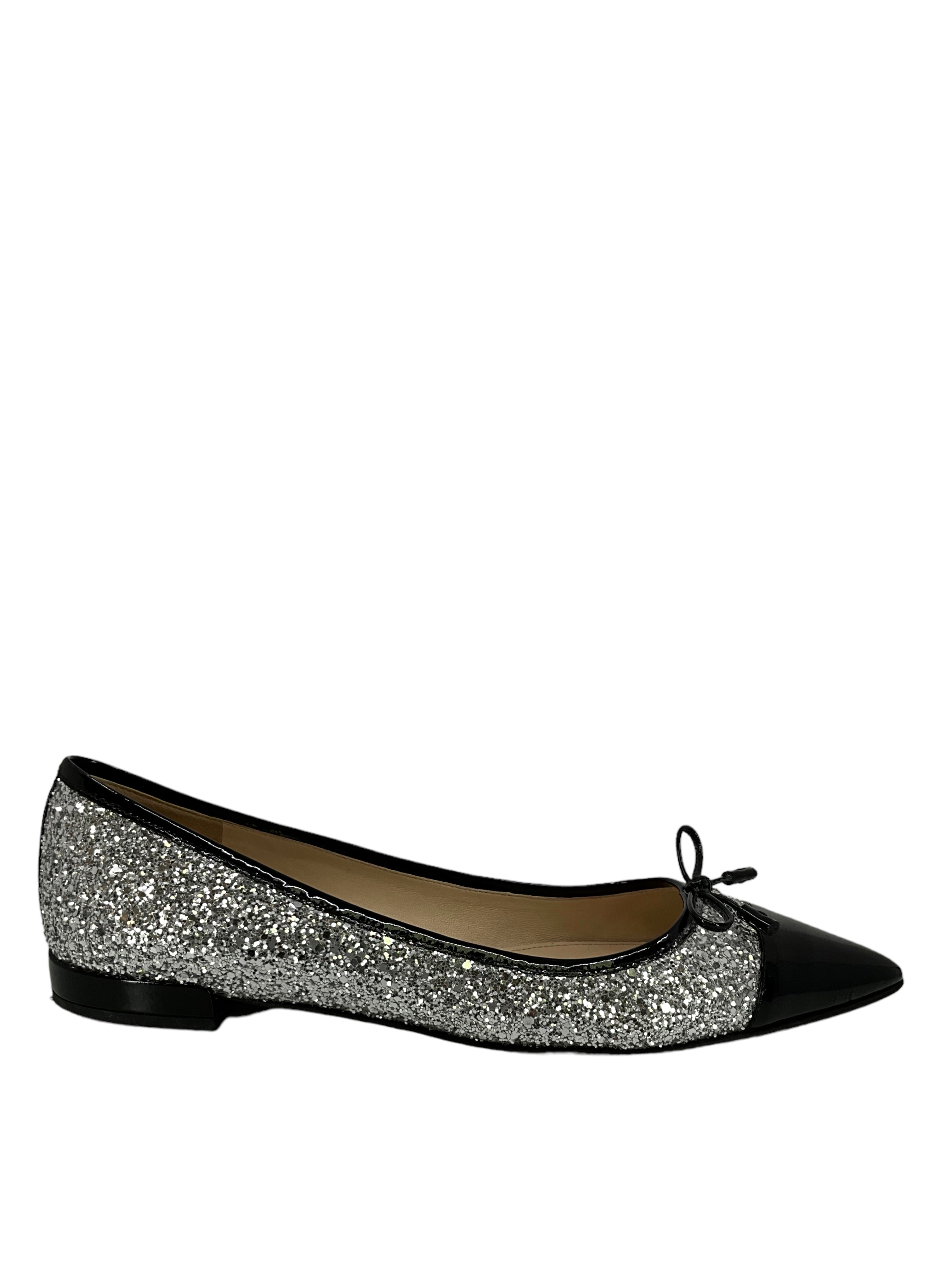 Prada Glitter Ballet Flats Size 9 - Shop now!