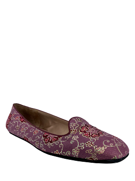 PRADA Jacquard Fabric Ballet Flats 8.5