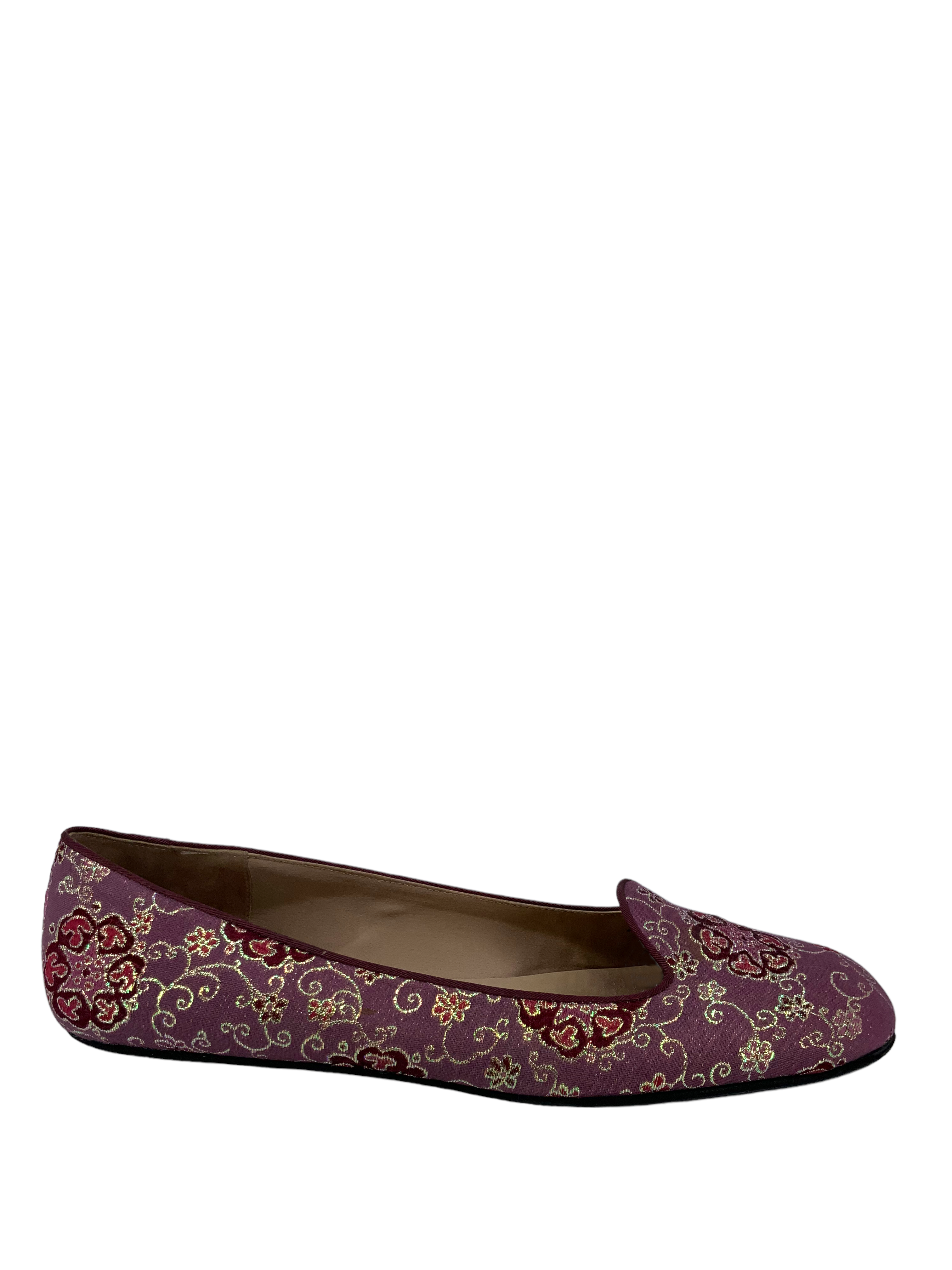 PRADA Jacquard Fabric Ballet Flats 8.5