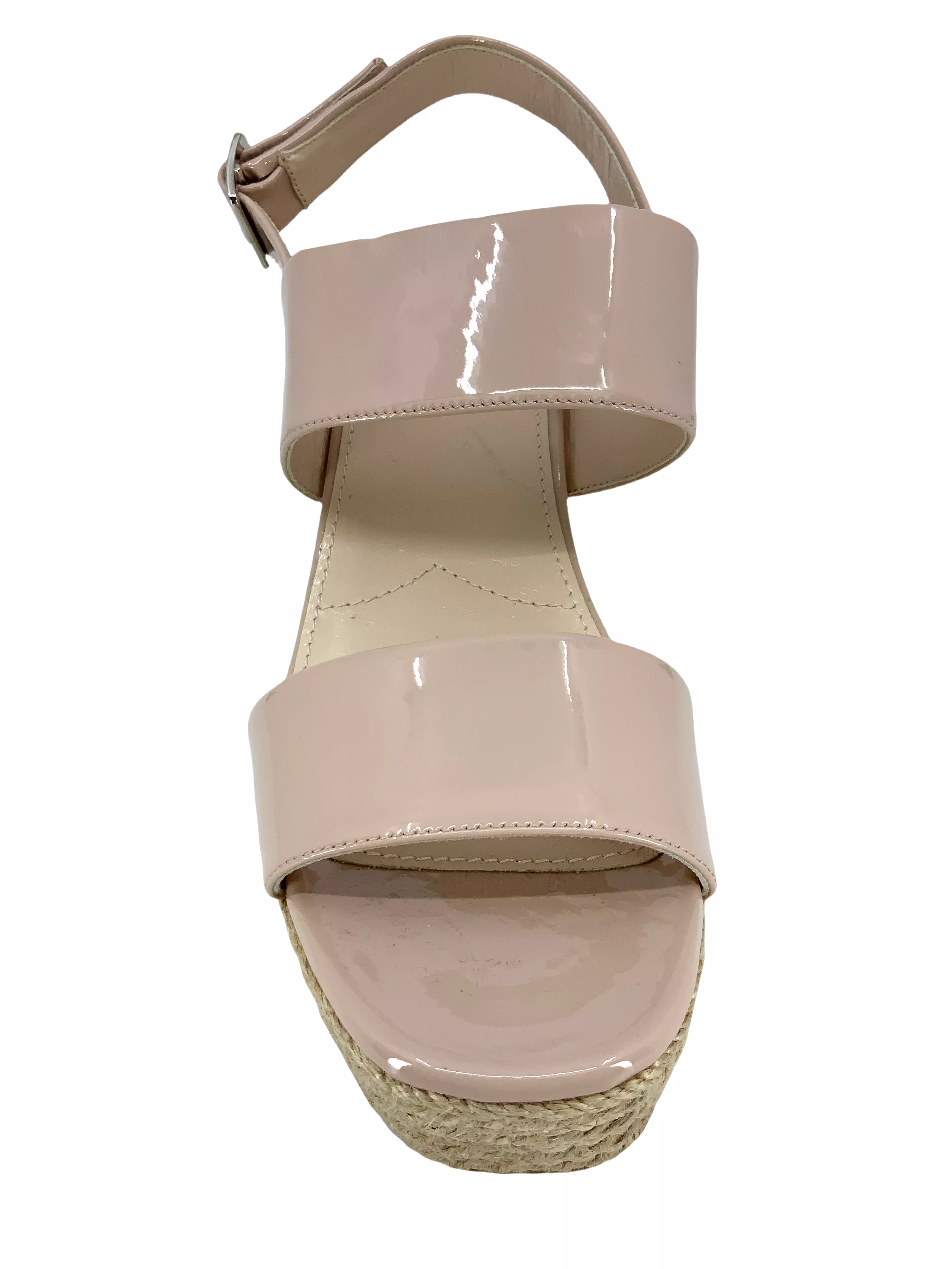 Prada Patent Leather Wedge Sandals 8.5