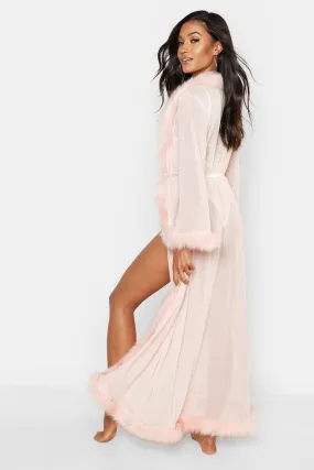 Premium Fluffy Trim Maxi Robe