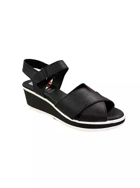 Puche Black Wedge Sandal - Best deals and latest styles