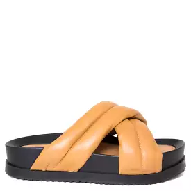 Puffy Women's Leather Slide Shoes