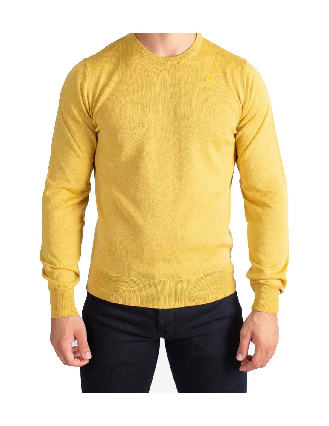 Pullover uomo giallo Sebastien K-way merino K6113BW.