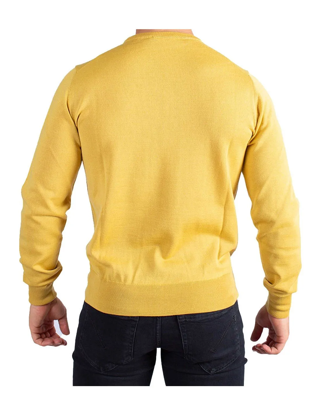 Pullover uomo giallo Sebastien K-way merino K6113BW.