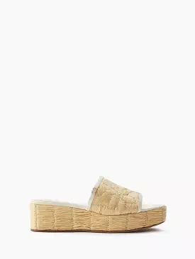 Raffia Slide Sandals