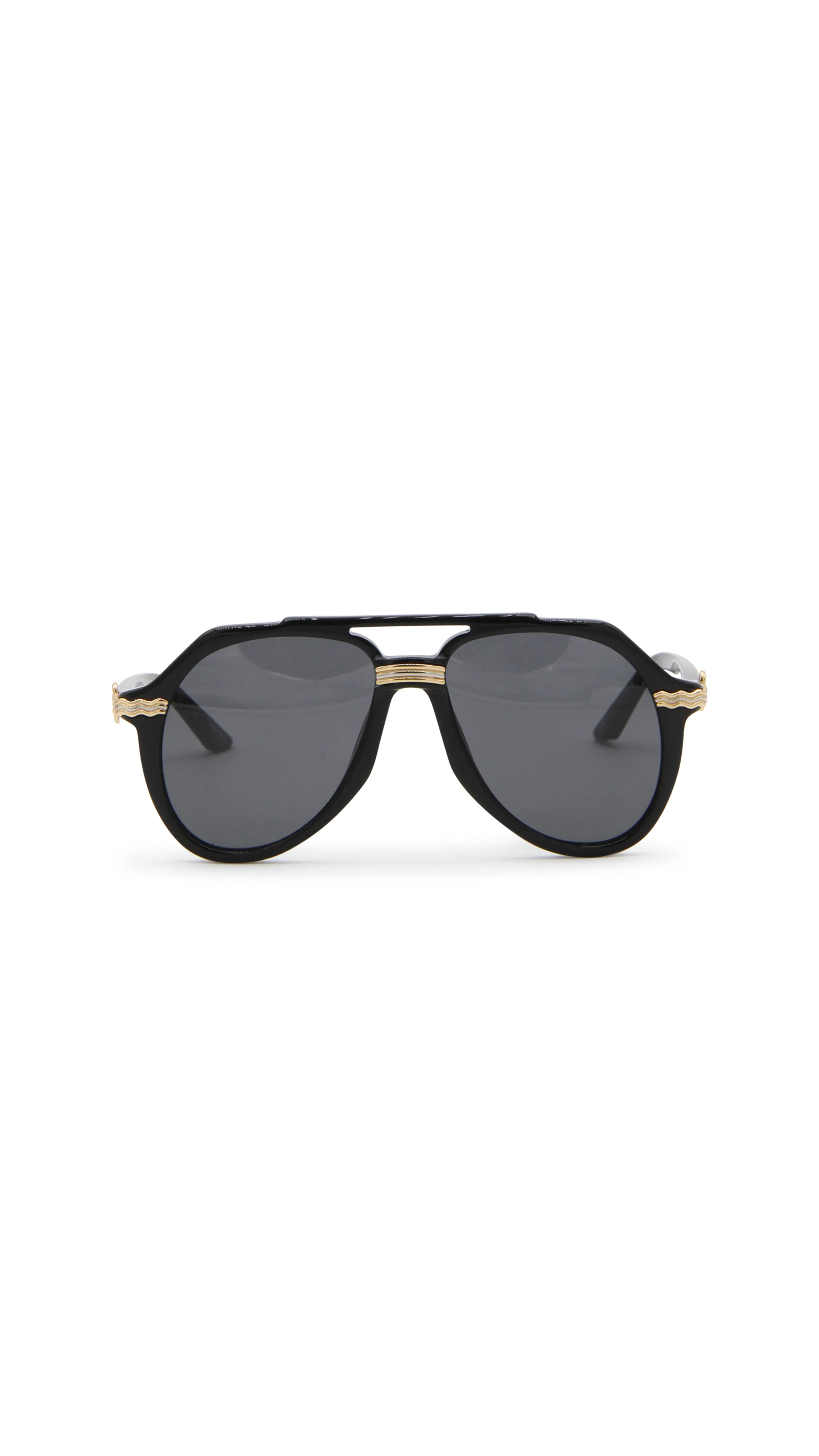 Rajio Pilot-frame Sunglasses - Black