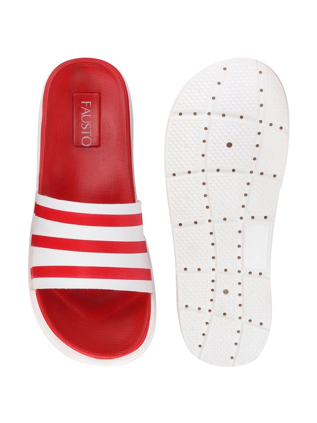 Red Men's Casual Slip-On Flip-Flops