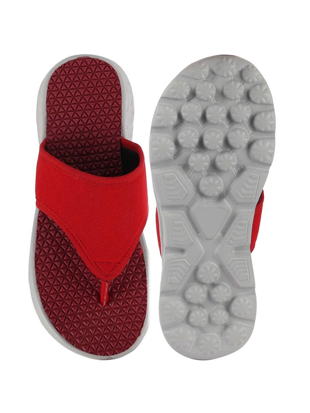 Red Men's Slip On Slider Flip Flops
