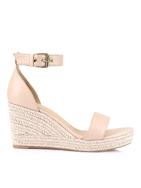 Reign 2 Nude Leather Wedge Sandals