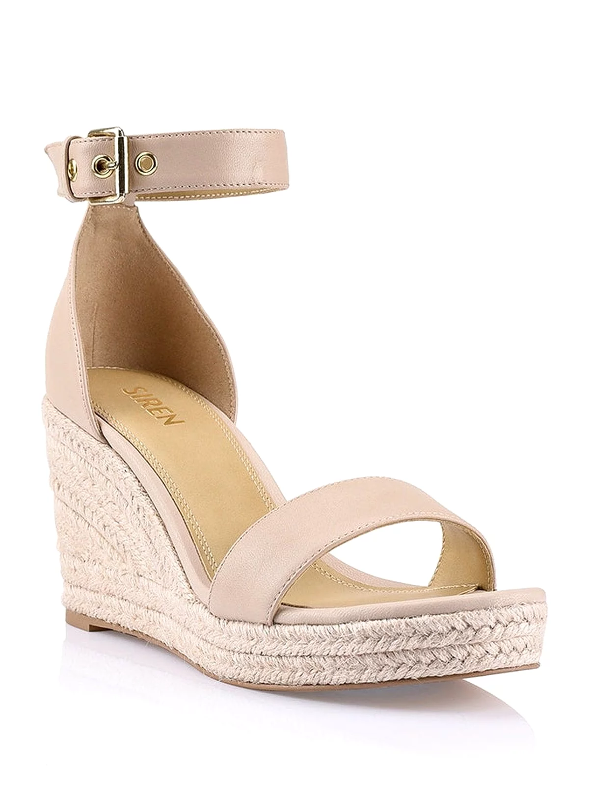 Reign II Wedge Sandals - Beige Leather