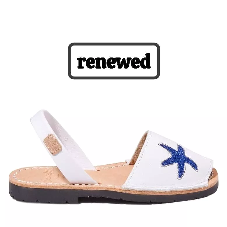 Renewed Leather Open Toe Menorcan Sandal For Kids Iker 1929