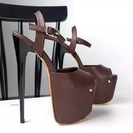 Results: Brown Black Chocolate High Heel Sandals