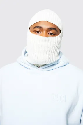 Ribbed Knitted Balaclava for Men